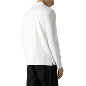 Wholesale Premium Heavyweight Half-Zip Men's Long-Sleeve <b>for</b> Shirt Self Collar Soft Durable Brushed Cotton Knit Customizable - Product Image 2