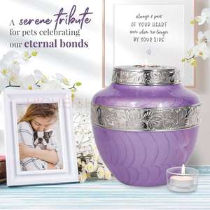 Wholesale <b>Large</b> Art Deco Aluminum Memorial Urn Metal Funeral Urn up to 220lb for Cremation Ashes Hanging <b>Candle</b> Holder - Product Image 3
