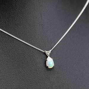 Piedra preciosa de ópalo etíope Natural 925 plata esterlina hecha a mano diseñador joyería fina Collar para mujer personalizado - Product Image 6