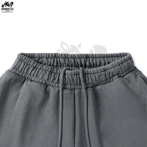 Pantalon de survêtement en toile foncé en gros, léger, à la mode, personnalisable avec logo et design, taille élastique, respirant, décontracté - Product Image 4