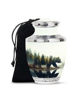 Alpine Bear Haven Urnas para cenizas humanas Hombre adulto Urnas para cenizas humanas Mujeres Urnas humanas para cenizas Cremación para hombres Tamaño personalizado - Product Image 5