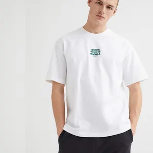 % 100% pamuklu ağır beyaz renk gevşek Fit özelleştirilmiş baskılı rahat tarafından yapılan T Shirt AL-FARAJ toptan fiyatları