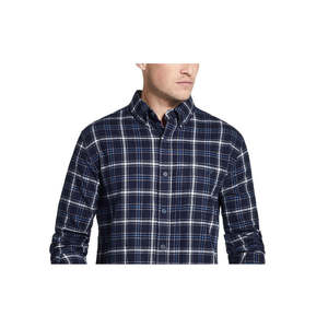 Camicia Vintage da Uomo in Flanella Spazzolata Blu, Resistente alle Intemperie e Antipiega, 100% Cotone, Stile Casual, Taglia XL - Fornitura ODM - Product Image 2