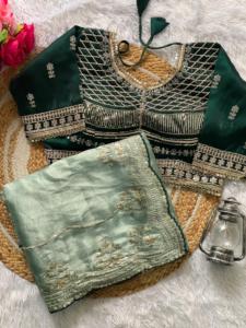 Saree en soie douce de créateur indien le plus récent pour les amateurs de mode - Product Image 2