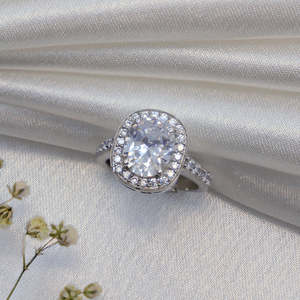 NOVAMART Fine Zarkan 925 <b>Silver</b> American Diamond <b>Solitaire</b> <b>Ring</b> Elegant and Luxurious Jewelry Wholesale Export - Product Image 4