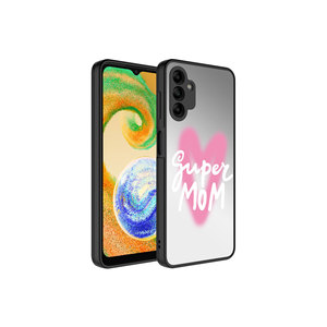 Pour Samsung Galaxy A04S JoieCreatif Mirror Series Case Heart Pattern Glossy Silicone Cover Protection de l'appareil photo Compatible A34 - Product Image 2