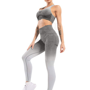 Conjunto de Yoga para Mujer de Diseño Nuevo con Logotipo Personalizado en la Parte Delantera, Conjunto de 2 Piezas de Secado Rápido y Transpirable - Product Image 1