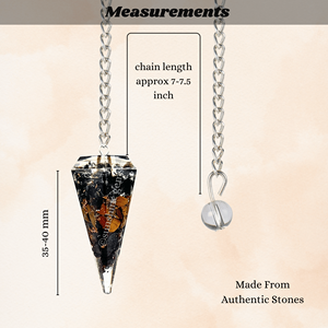 Venta al por mayor Triple protección Orgón Cristal Péndulo Piedra semipreciosa Piedra preciosa Radiación Chakra Curación Cristal Rejilla Péndulos - Product Image 2