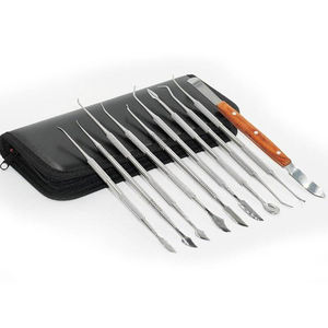 Juego de 6 piezas de herramientas dentales de acero inoxidable para la higiene bucal con estuche, instrumentos de limpieza dental. - Product Image 4