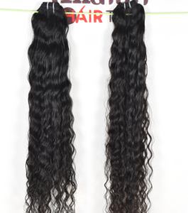 100% cutícula sin procesar alineada Color negro Paquete de extensiones de ondas rizadas Virgen estilo indio cabello humano materia prima para la venta - Product Image 2