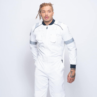 Combinaison de travail en polyester imperméable, respirante et coupe-vent, avec fermeture éclair, réfléchissante et haute visibilité, vente en gros Pakistan