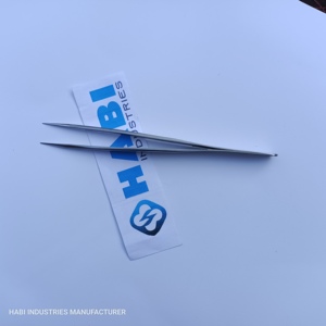 Herramientas DE BELLEZA DE ACERO INOXIDABLE Pinzas de extensión de pestañas de gran cantidad con punta recta para uso personal y de salón - Product Image 4