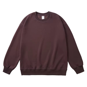 Sweat-shirt à col rond 100 % coton, design personnalisé, épaules tombantes, basique, haute qualité, faible MOQ, pour l'hiver - Product Image 4
