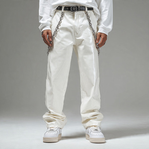 Pantalones de motociclista de cuero PU para hombre, pantalones ajustados de cuero para motocicleta, pantalones para montar en motocicleta para hombre - Product Image 3