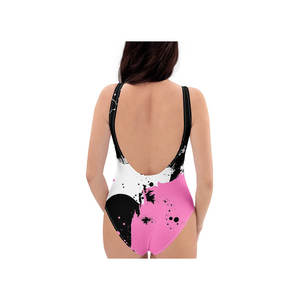 Maillot de bain une pièce taille haute pour femme, col rond, respirant, avec logo personnalisé, impression numérique, motif fruits, taille XL - Product Image 5