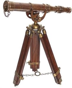Decorative Brass Traditional 18 Inch Polished Round Harbor Master Spyglass Telescope <b>Nautical</b> Table Office Home <b>Decor</b> - Product Image 1