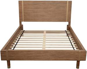 Lit plateforme en bois massif Pemberly Row California King dans le sable Design traditionnel élégant pour chambre à coucher - Product Image 5