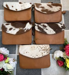Sac à main en cuir de fourrure de vachette véritable élégant pour femmes et sac à provisions de style occidental - Product Image 5