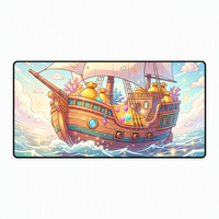 Tapis de souris de jeu Anime Treasure Ship XXL, tissu micro-tissé doux, antidérapant, pour le jeu et le bureau