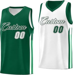 Ensemble de maillot de basket-ball réversible personnalisé respirant et imprimé pour votre propre équipe homme vêtements pour vêtements de basket-ball - Product Image 4