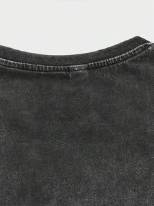 2025 OEM haute qualité lavage à l'acide t-shirt plaine Streetwear séchage rapide Vintage t-shirts en gros noir lavage à l'acide t-shirt respirant - Product Image 5