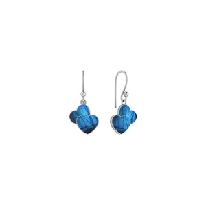 Boucles d'oreilles pendantes en argent sterling 925 de qualité supérieure, finition haut de gamme, labradorite, forme de cœur double, coupe en tranche, sertissage en bezel, tendance, mariage - Product Image 1