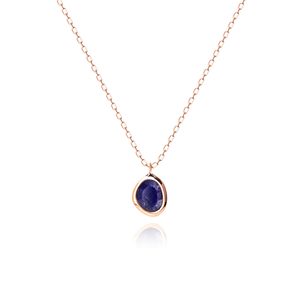 Collar delicado de lapislázuli, piedra de nacimiento, lapislázuli, estrella, lapislázuli, lapislázuli, cristal - Product Image 1