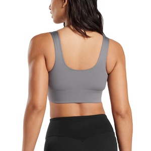 Ensembles de fitness et de gymnastique 2 pièces personnalisés pour femmes soutien-gorge à manches longues Legging 100% short en coton vêtements d'entraînement ensemble de yoga pour femmes 2026 - Product Image 4