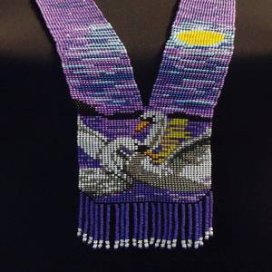 Collares de verano con diseño de cisne largo de diseñador, collares hechos a mano, collares de trabajo de semillas, joyería para mujeres y niñas - Product Image 1