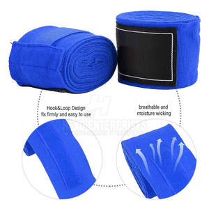 Cinta elástica de algodón con logotipo personalizado y precio bajo para fitness interior, vendaje de boxeo, envolturas para manos - Product Image 6