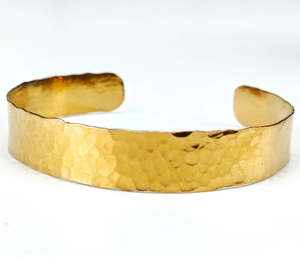 Brazalete de latón martillado Bases de puño Chapado en oro Joyería hecha a mano Regalo para ella - Product Image 1