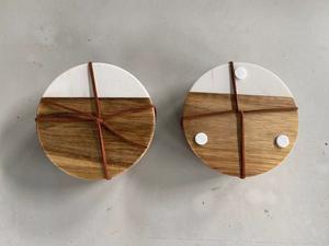 Posavasos de madera y mármol personalizados de fábrica, posavasos de madera en blanco redondos al por mayor para el hogar, Hotel y restaurante, Decoración de mesa usada - Product Image 3
