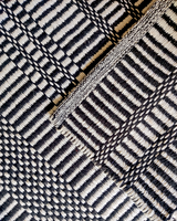 Indische Jacquard-Technik Handgewebte Baumwoll-Teppiche, Haustierfreundlich, Rutschfest, Fleckresistent, Wendbar, Gestreift, Moderne Flächenteppiche