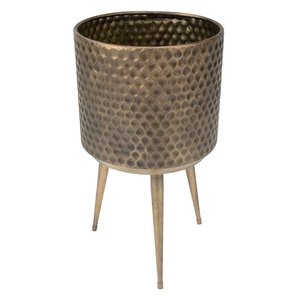 Juego de 2 Macetas Redondas de Metal Dorado de Diseño Elegante, Decoración de Jardín, Macetas Modernas de Aluminio en Venta, Impresión Personalizada - Product Image 3