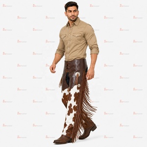 Fabricant OEM de cuissardes en cuir sur mesure, cuir de vache véritable, équipement de protection pour motards, cowboys, équitation - Product Image 4