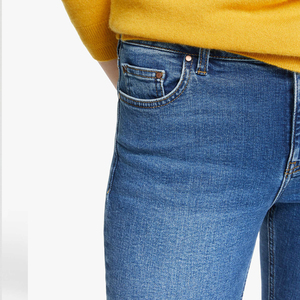 Jeans en denim pour femmes, style boyfriend, taille mi-haute, coupe droite, 100% coton, style streetwear, coupe-vent et respirant, faible MOQ - Product Image 3