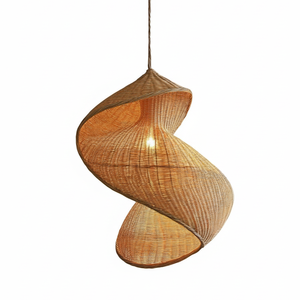 Lampe suspendue moderne en bambou, légère, faite à la main, durable, pour salon et autres lieux - Product Image 3