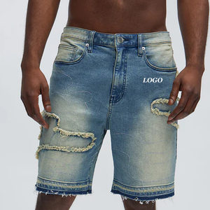 Shorts de Mezclilla Relajados para Hombre, Lavado Medio, Precio al por Mayor, Shorts Cortos Elegantes para Hombre, Diseño Moderno 2026, Shorts de Mezclilla Transpirables y Cómodos - Product Image 1