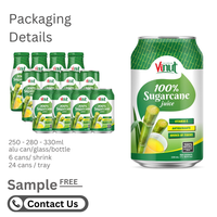 Groothandel 330ml blikjes 100% suikerriet fruitsap, laag vetgehalte, gratis sample, OEM ODM private label drankenfabrikant uit Vietnam