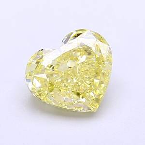 Diamant de laboratoire jaune intense fantaisie VS1 de 1,73 ct en forme de cœur - Product Image 1