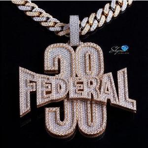 จี้เพชรแบบกำหนดได้เองชุบด้วยเพชรโมอิส925แร็ปเปอร์ในราคาที่ดีที่สุดเงินสเตอร์ลิง - Product Image 4