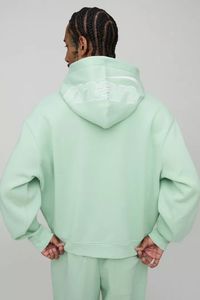 ชุดวอร์มผ้าปะติดมีฮู้ดขนาดใหญ่พิเศษสำหรับผู้ชายชุดวอร์มลำลองระบายอากาศได้ดีและใส่สบาย - Product Image 3