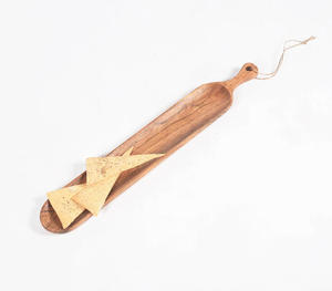 Plateau de barbecue créatif en bois d'acacia coupé à la main de quantité minimale de commande bas, fabricant en gros d'articles de service - Product Image 4