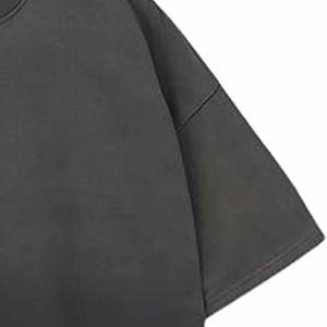 ชุดเดรสผ้าฝ้ายซักได้สำหรับผู้ชายเสื้อเชิ๊ตผ้าฝ้าย100% ทรงโอเวอร์ไซส์แขนสั้นลำลองออกแบบได้ตามต้องการ - Product Image 3