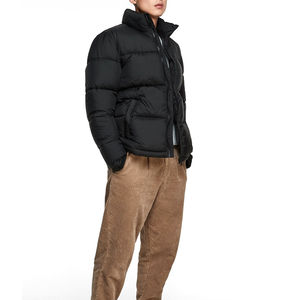Veste d'hiver matelassée de haute qualité avec logo personnalisé pour hommes Vestes matelassées à bulles Col montant Caractéristiques chauffantes Conception personnalisée - Product Image 1
