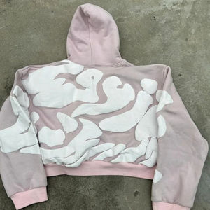 Pull-over personnalisé à imprimé bouffant 3D Sweats à capuche pour hommes de haute qualité 100% coton Vintage délavé à l'acide à manches longues Boxy Fit brodé - Product Image 6