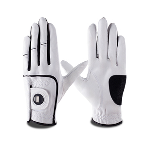 도매 프리미엄 품질 골프 장갑 양 피부 사용자 정의 로고 통기성 정품 PU 가죽 남성 OEM 야외 장갑 양가죽 - Product Image 2
