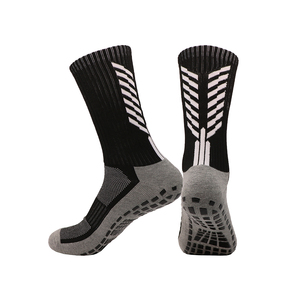 Wholesale High Quality Custom Embroidery Logo Polyester/Cotton Casual Soccer <b>Socks</b> Men Breathable Anti Slip <b>Grip</b> - Product Image 3