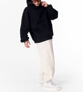 Sudadera con capucha de gran tamaño con logotipo personalizado para hombre, sudadera de lana gruesa de algodón con cuerda, color térmico personalizable - Product Image 4