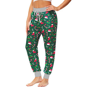 Nueva moda Navidad pantalones de chándal mujer diseño Premium cordón Navidad pantalones de chándal poliéster acogedor cálido ropa festiva - Product Image 2